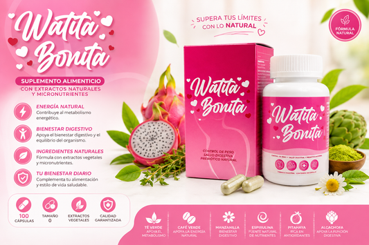 Watita Bonita | Fórmula Natural para Bienestar Digestivo y Energía Diaria – 100 Cápsulas
